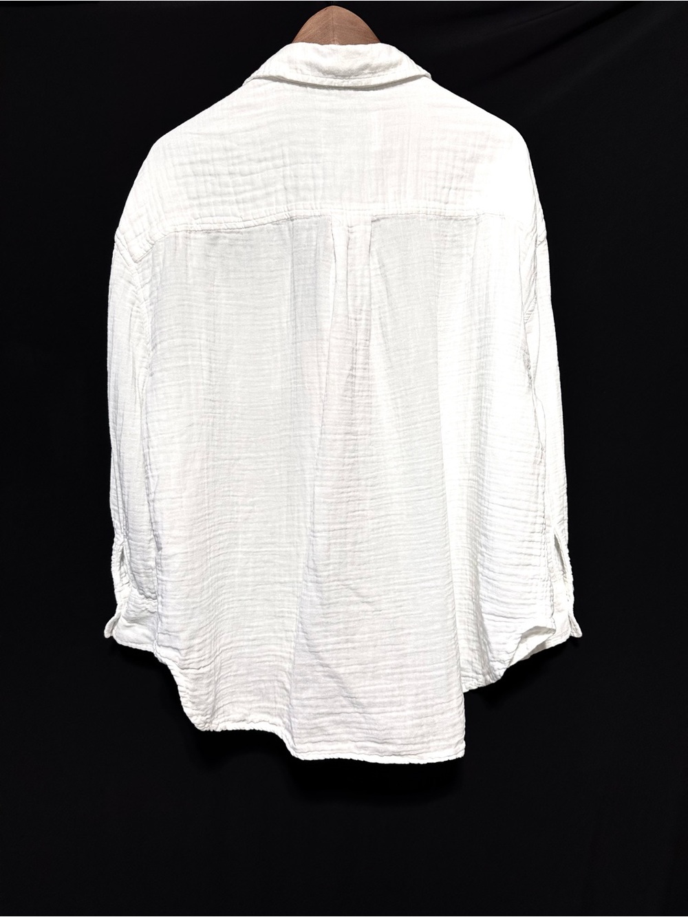 Lola River Melysa White Double Gauze Cotton Button-Up Shirt NWT 1X - Picture 4 of 8